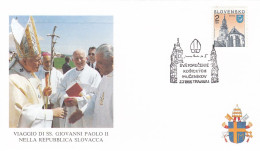 SLOVAKIA Cover 7-53,popes Travel 1995 - Papi