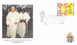 CAMEROON Cover 7-58,popes Travel 1995 - Papi