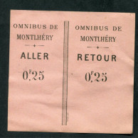 Ticket De Diligence (Maison Daniel-Louis Meyer) Omnibus De Montlhéry (Essonne) French Diligence Ticket - Ohne Zuordnung