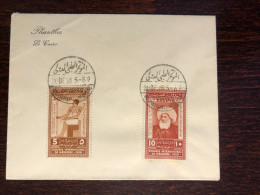 EGYPT FDC COVER 1928 YEAR MEDICAL CONGRESS HEALTH HISTORY OF MEDICINE - Brieven En Documenten