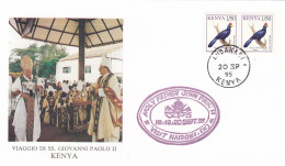 KENYA Cover 7-66,popes Travel 1995,Nairobi - Papi