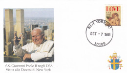 UNITED STATES Cover 7-72,popes Travel 1995 - Papi