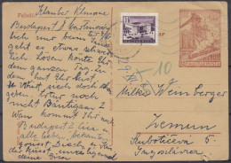 ⁕ Hungary - Magyar Posta 1960 ⁕ Budapest To Zemun ⁕ Stationery Postcard 40f.+ 10f. - Postal Stationery