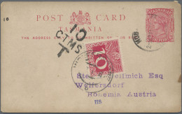 Tasmania -  Postal Stationery: 1900/1912 Ca., Collection With Ca.20 Mostly Used - Covers & Documents