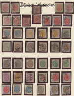 Danish West Indies: 1856/1915, Mint And Used Collection Of Apprx. 120 Stamps On - Dänische Antillen (Westindien)