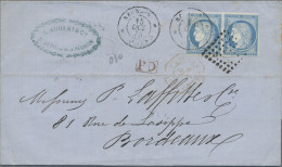 Martinique: 1868/1875, Martinique+Reunion, Two Letters To Bordeaux: Martinique 1 - Sonstige & Ohne Zuordnung