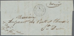 Reunion: 1852/1853, Three Stampless Lettersheets From "ST.ANDRE" (2) And "ST.JOS - Covers & Documents