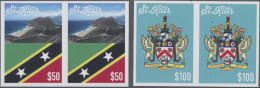 St. Kitts: 2015. Lot Of 28 IMPERFORATE Definitives Sets $50 And $100 Showing 'Vi - St.Christopher-Nevis & Anguilla (...-1980)