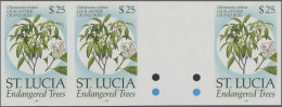 St. Lucia: 1990. Collection Containing 160 IMPERFORATE Stamps Concerning The Ver - St.Lucia (...-1978)