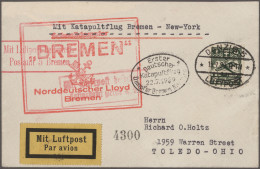 Air Mail - Germany: 1913-1950 Kollektion Von 15 Deutschen Flugpostbelegen, Meist - Luchtpost & Zeppelin