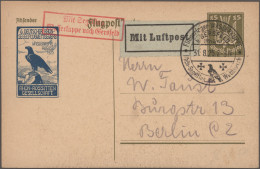 Air Mail - Germany: 1923/1931, Dt.Reich, Saubere Sammlung Von 58 Flugpost-Belege - Airmail & Zeppelin