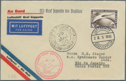 Zeppelin Mail - Germany: 1928/1939, Partie Von 42 Zeppelin-Briefen Und -Karten M - Posta Aerea & Zeppelin