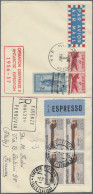 Thematics: Antarctic: 1957 "Operation Deepfreeze II": Four Registered Express Co - Sonstige