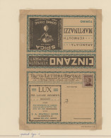 Thematics: Advertising Postal Stationery: 1921/1923, Italy: 'Buste Letteri Posta - Autres