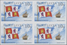 Thematics: Flags: 1998, St. Lucia. Lot With 150 IMPERFORATE Sets (4 Values Each; - Other & Unclassified