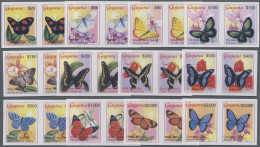 Thematics: Animals-butterflies: 2003, Guyana. Lot With 20 IMPERFORATE Sets (12 V - Vlinders