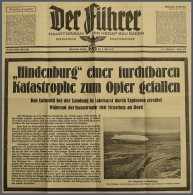 Thematics: Zeppelin: 1937, Lakehurst-Katastrophe, Zwei Zeitungs-Titelseiten Vom - Zeppelin