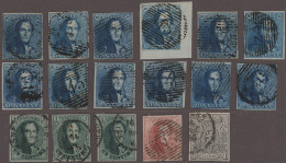 Belgium: 1849/1866, Fine Used Lot Of 17 Imperf. Stamps With Good Margins Well Ab - Collezioni