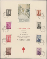 Belgium: 1937/1941, Lot Of Eleven Different Commemorative Sheets Bearing Michel - Verzamelingen