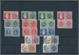 Belgium - Se-tenants: 1922/1932, Used And Mint Lot Of 15 Different Se-tenants In - Tête-bêche [KP] & Zwischensteg [KT]