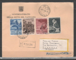 Vaticano 1964 - Raccomandata Con Pellegrinaggio In Terrasanta - Covers & Documents