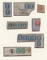 France - Post Marks: 1860/1900 (ca.), Petty Collection Of 40 Stamps Napoleon+Cer - 1877-1920: Periodo Semi Moderno