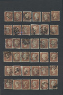 Great Britain: 1841 (from), Penny Red, Used Assortment Of 230 Stamps, Slighty Va - Oblitérés