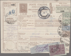 Italy - Postal Stationary: 1878/1990 (ca), Ca. 180-200 Used "Bullettino Di Spedi - Postwaardestukken