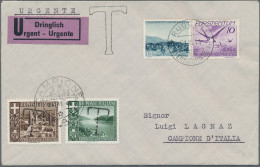 Liechtenstein: 1944/1949, 10 Unterfrankierte Briefe Aus Liechtenstein Nach Campi - Lotes/Colecciones