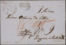 Österreich: 1850/1858 (ca), Zusammenstellung Von 9 Belegen Unfrankiert Bzw. Fran - Sammlungen