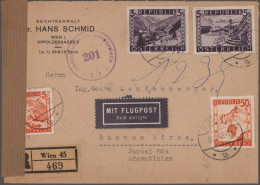 Österreich: 1947/1953 Kollektion Von 66 Briefen Etc. Nach Buenos Aires, Alle An - Collections