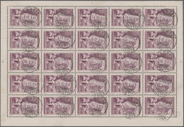 Schweiz: 1914/1932, Partie Von Sechs Originalbogen, Dabei Zwei Gestempelte Bogen - Collections