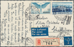 Schweiz: 1924/1949, Partie Von 31 Briefen Und Karten Mit Erst- Und Sonderflügen, - Lotes/Colecciones