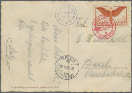 Schweiz: 1926 - 1945, Posten Von 17 Flugbelegen (ein Brief Öffnungsmängel Und Ei - Lotes/Colecciones