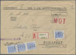 Hungary - Postage Dues: 1918/1941, Lot Of 22 Covers/cards Bearing Postages Dues. - Portomarken