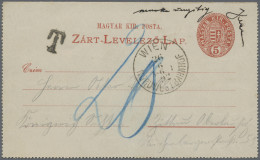 Hungary - Postal Stationary: 1889/1896, Lot Of Seven Used Letter Cards (three Wi - Postwaardestukken