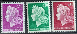 N° Rouge Cheffer** 1536b,1536Ab,1536Bc Cote 37€ - 1967-1970 Marianne Of Cheffer
