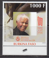 2018 Burkina Faso Mandela JOINT ISSUE Complete Set Of 1 MNH - Burkina Faso (1984-...)