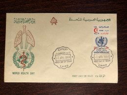 EGYPT FDC COVER 1964 YEAR TUBERCULOSIS TBC RED CRESCENT RED CROSS HEALTH MEDICINE - Cartas & Documentos