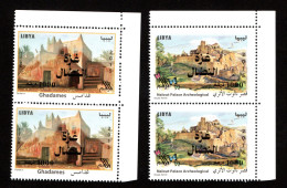 2023 - Libya - Solidarity With Gaza Palestine- Issues Of 2015 Surcharged - Castles - Pair - Complete Set 2v.MNH** - Palestine