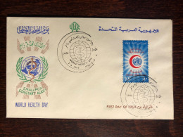 EGYPT FDC COVER 1965 YEAR WHO RED CRESCENT SMALLPOX VARIOLE HEALTH MEDICINE - Cartas & Documentos