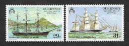 SE)1988 GUERNSEY, SAILING, THE GOLDEN SPUR, ANCHORED IN MACAU & CHINESE TEA REGATTA, MNH - Guernsey
