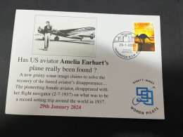 31-1-2024 (2 X 47) Emilia Earhart Famous US Aviator - Has Her Lost Plane Really Been Found  ? - Andere (Lucht)