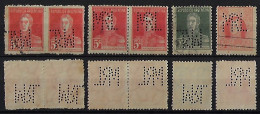 Argentina 1921/1928 6 Stamp With Perfin MRL By M. Recht & Lehmann From Buenos Aires Lochung Perfore - Used Stamps