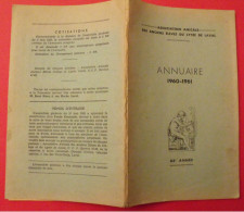 Annuaire De L'association Amicale Des Anciens élèves Du Lycée De Laval. 1960-1961 - Pays De Loire