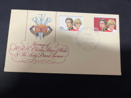 31-1-2024 (2 X 49) Australia FDC  - Charles & Diana Royal Wedding  (Kiama P/m NSW) 1981 - FDC