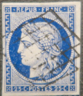 X503 - CERES - N°4a Bleu Foncé - GRILLE NOIRE - 1849-1850 Cérès