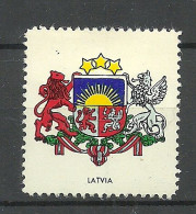 LATVIA Lettland Coat Of Arms Wappe Vignette Poster Stamp * - Lettland