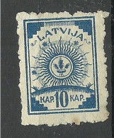 LATVIA Lettland 1919 Michel 17 Postmaster Perforation Postmeisterzähnung (*) Mint No Gum/ohne Gumnmi - Lettland