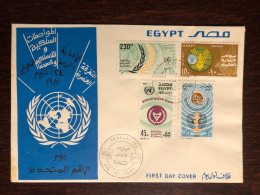 EGYPT FDC COVER 1981 YEAR DISABLED PEOPLE WHO HEALTH MEDICINE - Briefe U. Dokumente